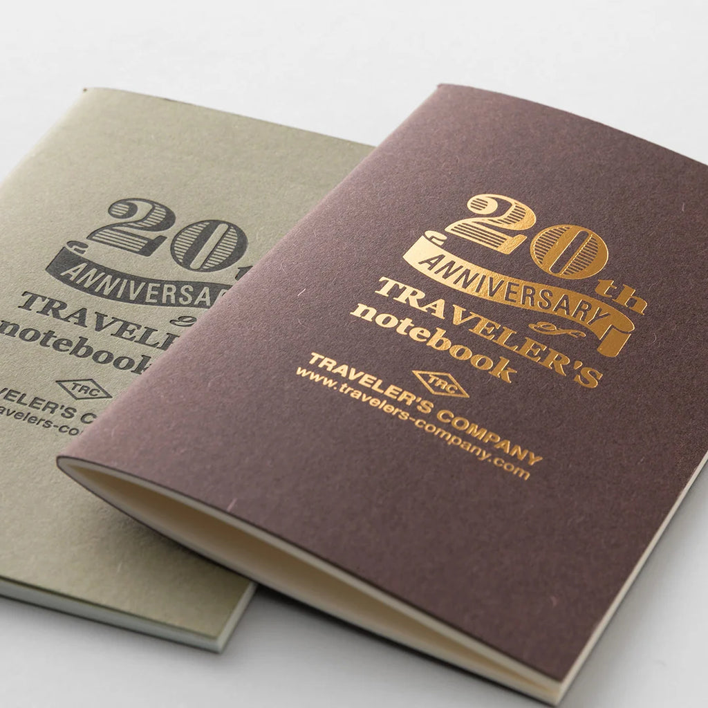 Traveler's Notebook Card Size 20th Anniversary Set - Brown
