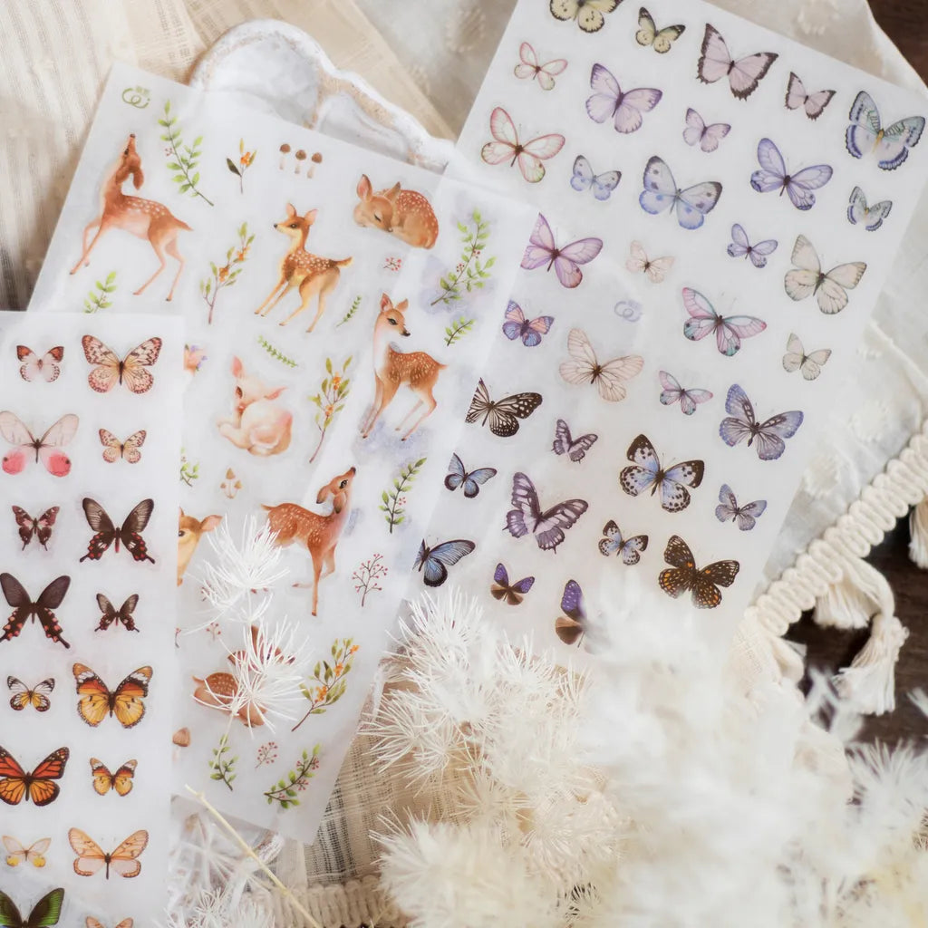 Loi Design - Deer & Butterfly Transfer Sticker