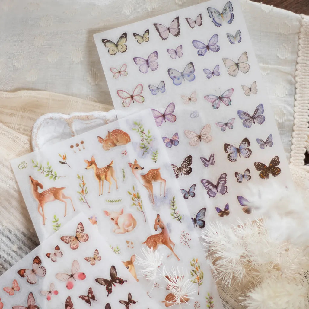 Loi Design - Deer & Butterfly Transfer Sticker