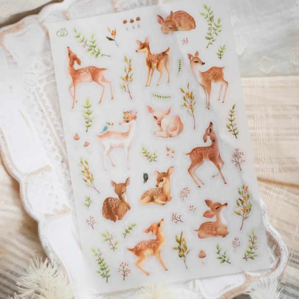 Loi Design - Deer & Butterfly Transfer Sticker