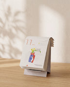 Dodolulu - 2027 365 Day-to-day Desk Calendar with Illustrations and Moon Phase