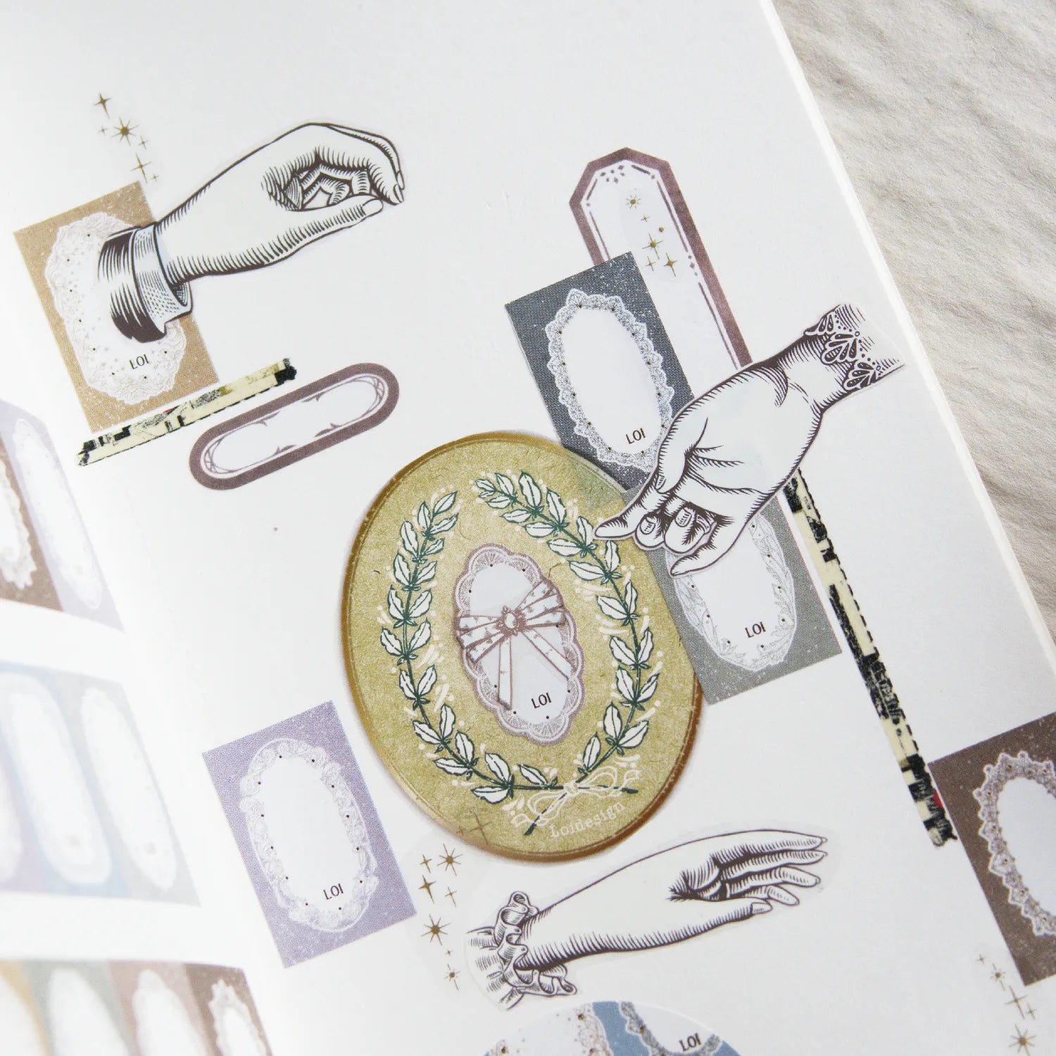 Loi Design - Whispers of Late Spring Foil Label Sticker Tape