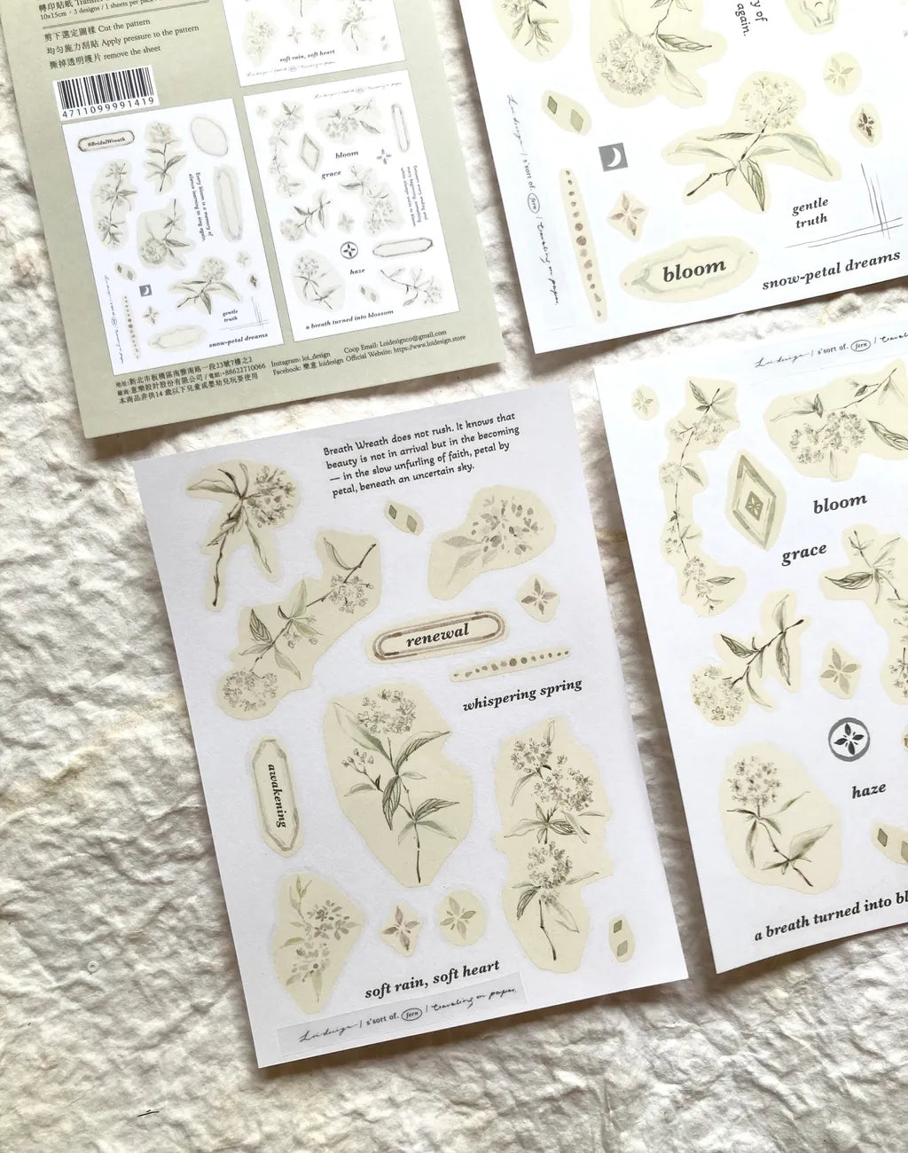 Loi Design - Bridal Wreath Transfer Sticker