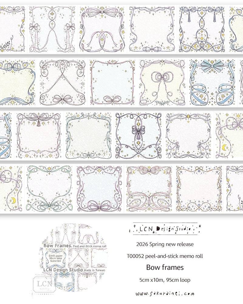 LCN - Bow Frames Peel-and-Stick Memo Roll
