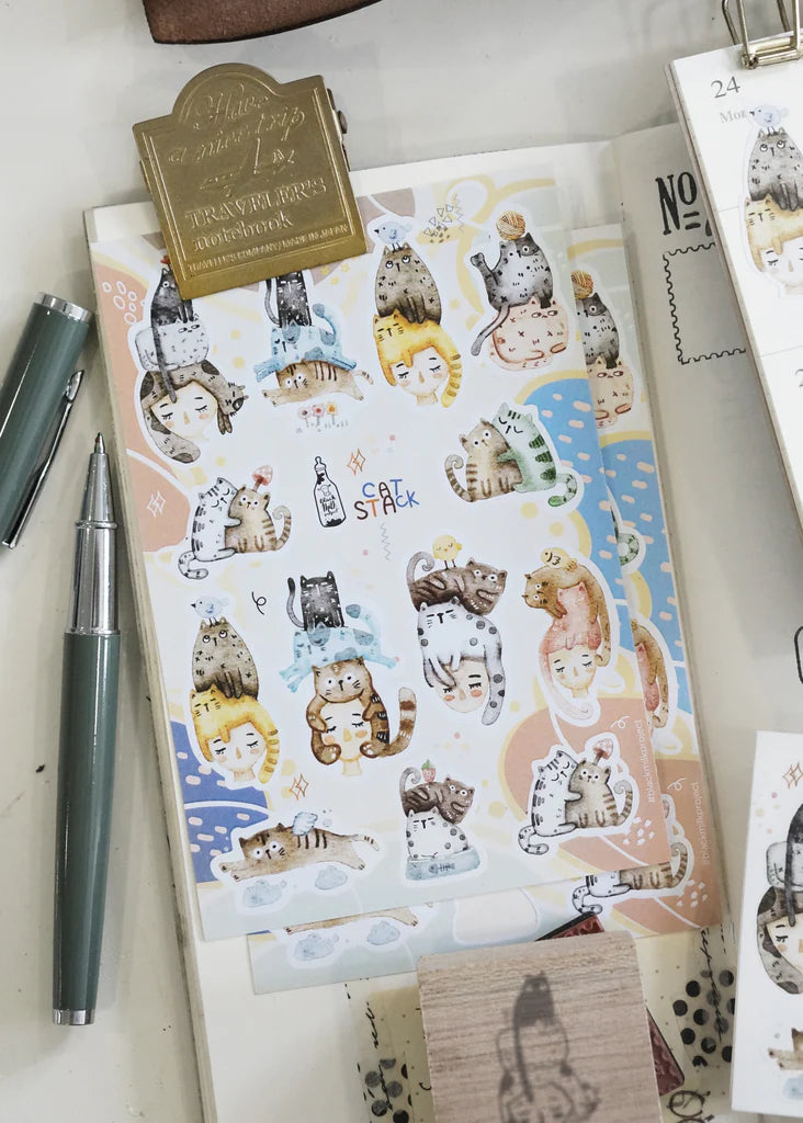 Black Milk Project - Cat Stack Paper Sticker