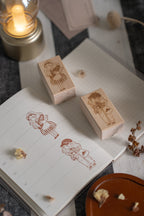Sho Little Happiness - Croissant Girl Rubber Stamp