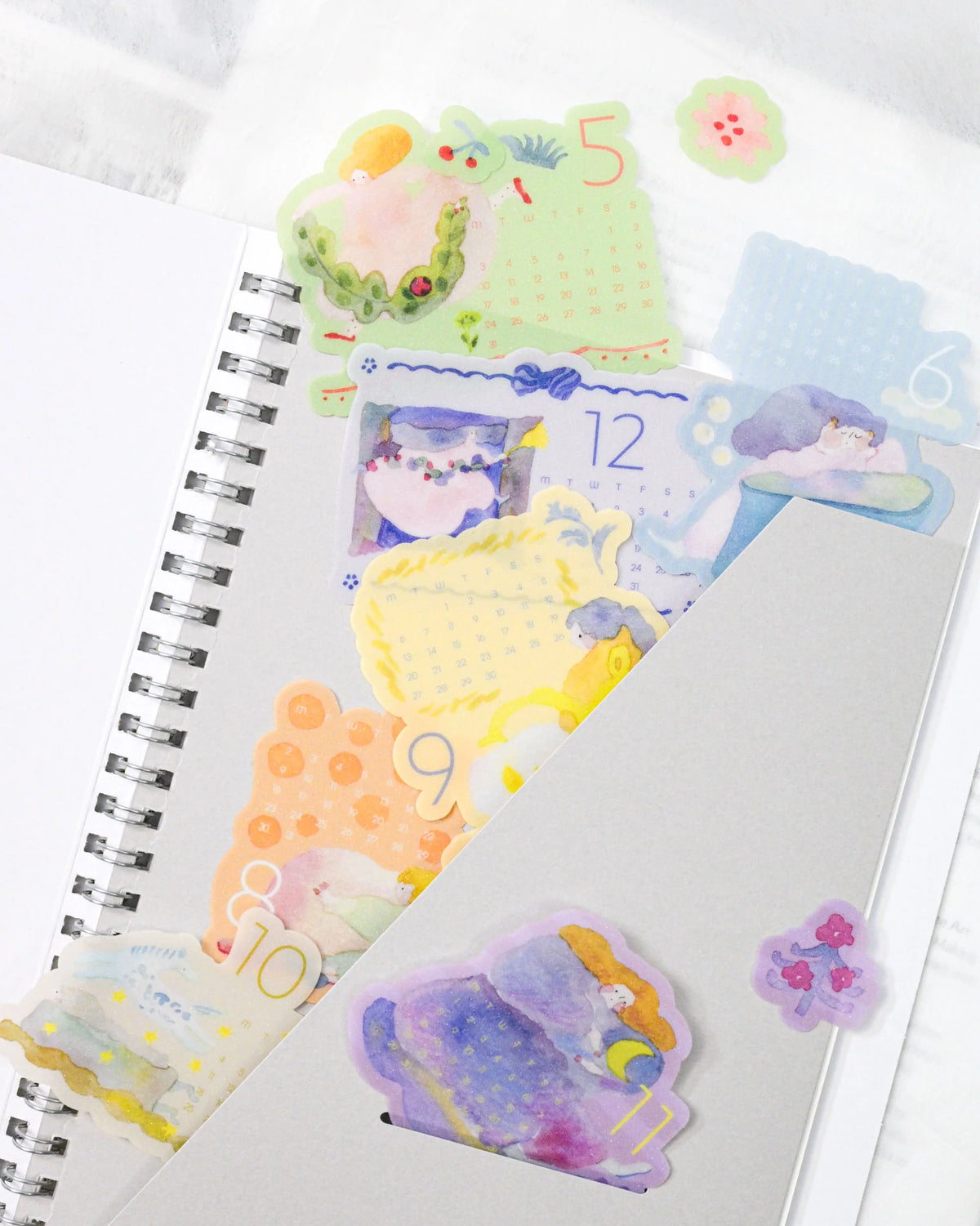 Dodolulu - 2027 Calendar Stickers | Illustrated & Die-Cut Set