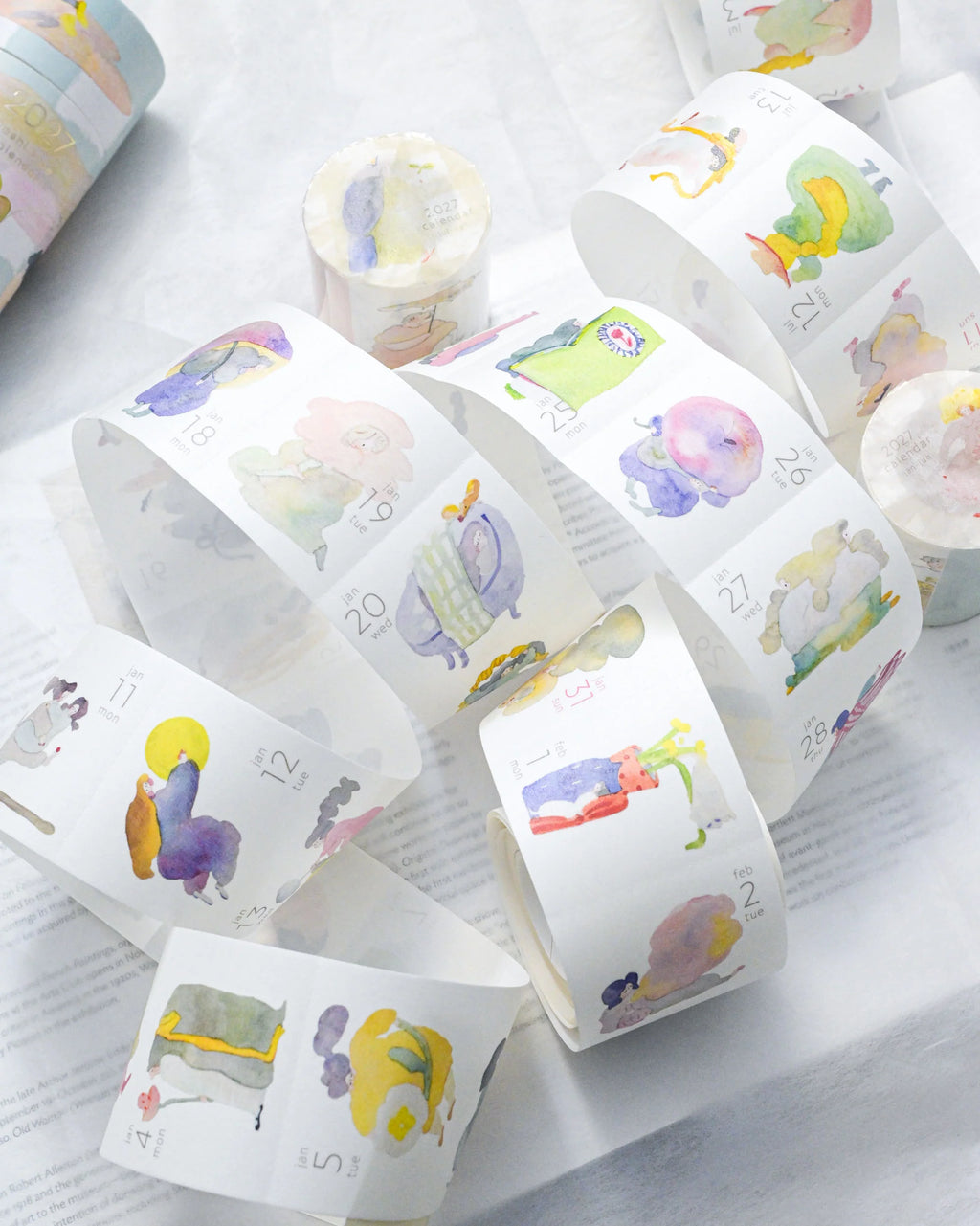 Dodolulu - 2027 Washi Tape Calendar | 365 Little Joys in a Roll