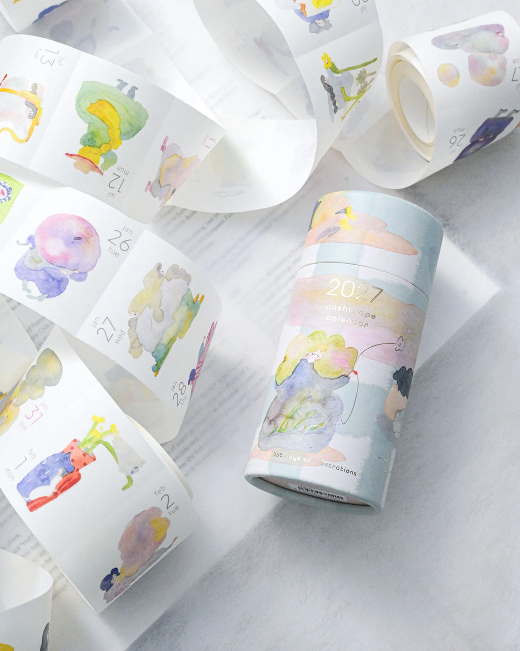 Dodolulu - 2027 Washi Tape Calendar | 365 Little Joys in a Roll