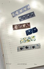Pion - 1.5cm Deco Washi Tape {Green, Blue Bloom, Floral Check, Line Floral, Coffee Bird, Ditzy Floral}