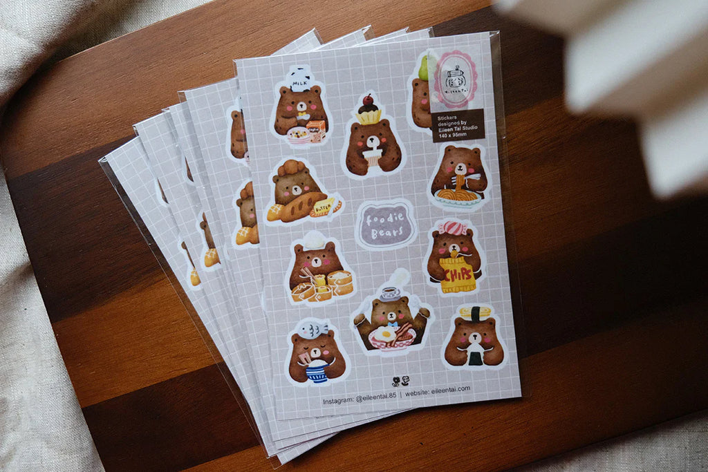 Eileen Tai - Foodie Bear Stickers