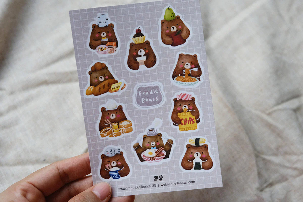 Eileen Tai - Foodie Bear Stickers