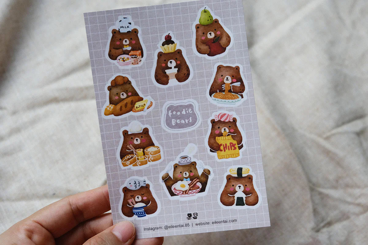 Eileen Tai - Foodie Bear Stickers