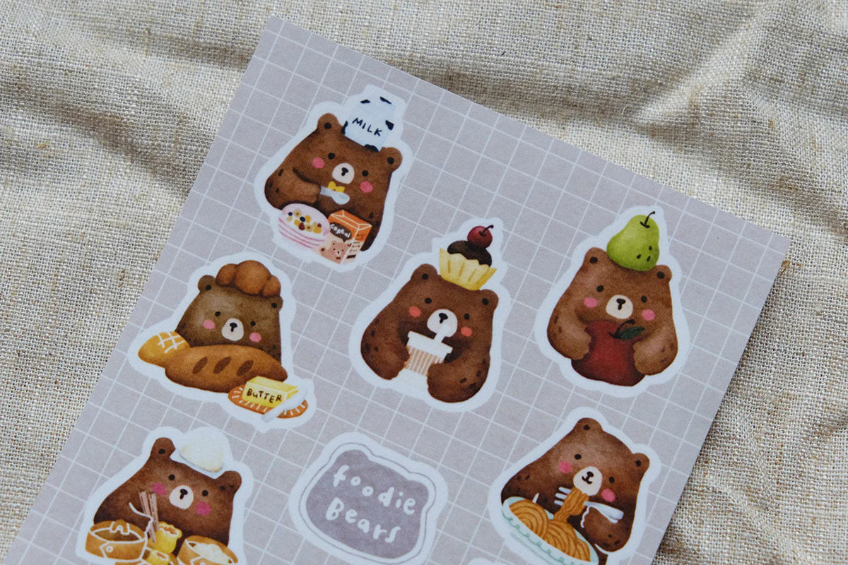 Eileen Tai - Foodie Bear Stickers