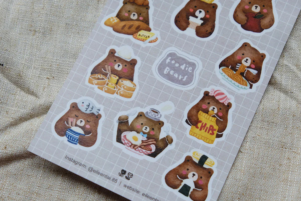 Eileen Tai - Foodie Bear Stickers