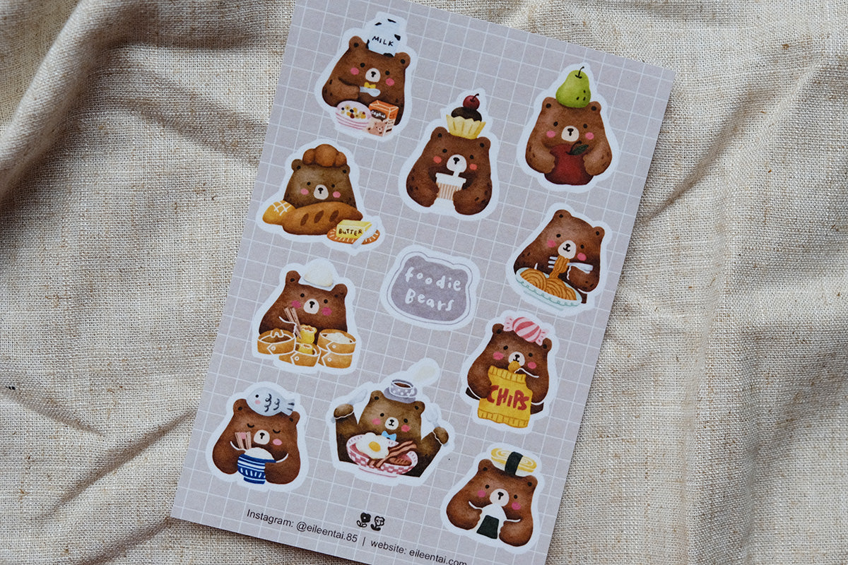 Eileen Tai - Foodie Bear Stickers