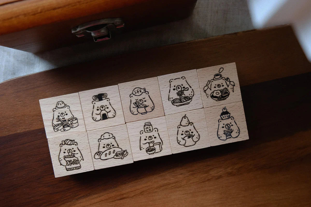 Eileen Tai - Foodie Bears Rubber Stamps