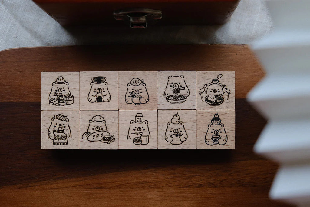 Eileen Tai - Foodie Bears Rubber Stamps