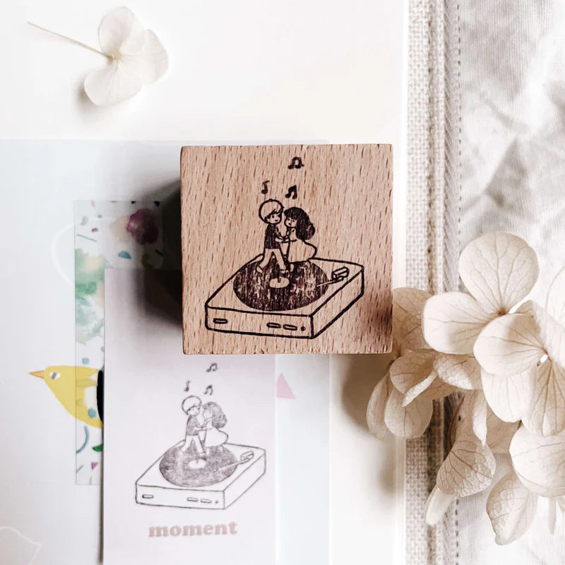 msbulat - Give Love a Spin Rubber Stamp