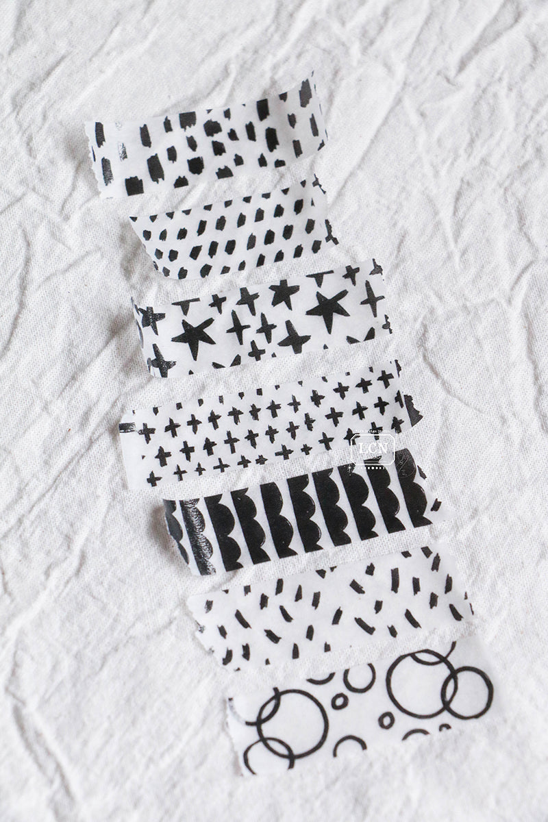 LCN - Hand-Drawn Patterns Washi Tape