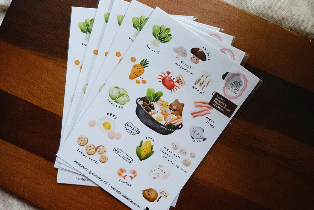Eileen Tai - Hotpot Bear Stickers