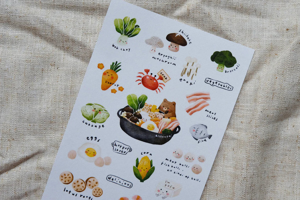 Eileen Tai - Hotpot Bear Stickers