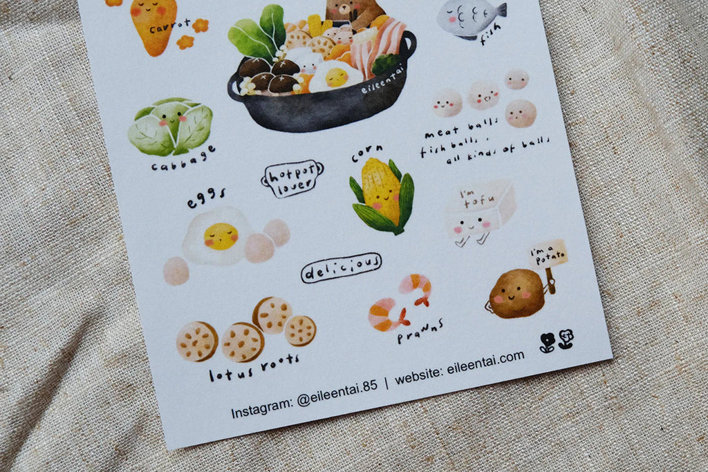 Eileen Tai - Hotpot Bear Stickers