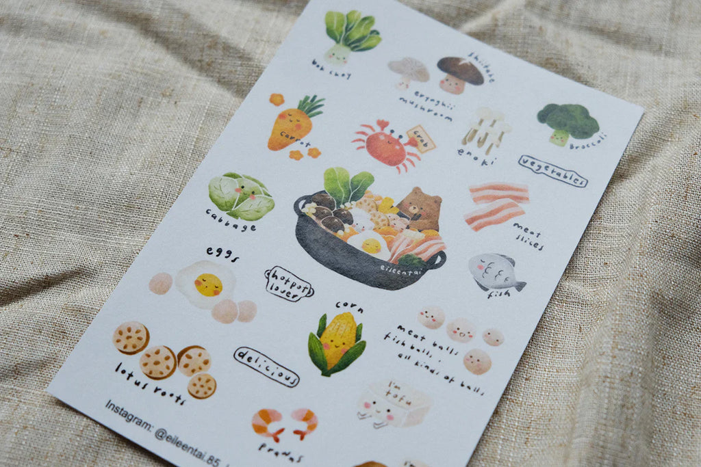 Eileen Tai - Hotpot Bear Stickers