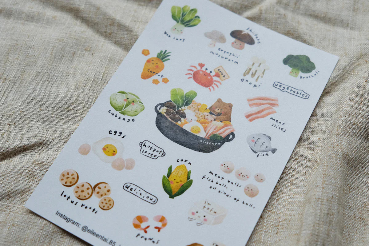 Eileen Tai - Hotpot Bear Stickers