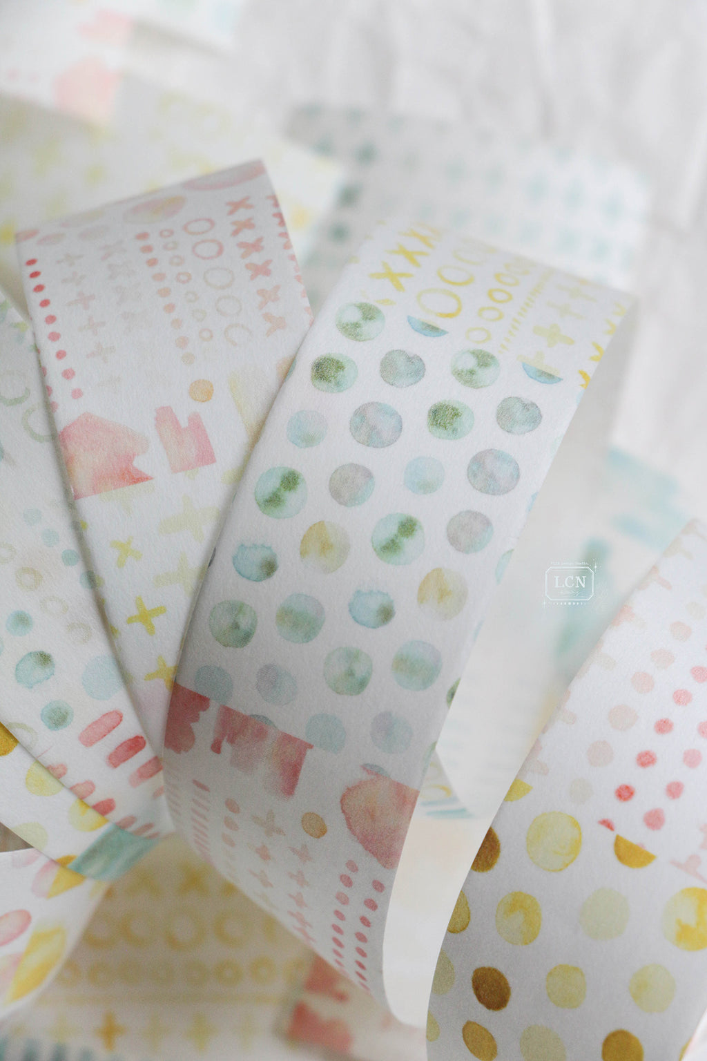 [PRE-ORDER] LCN Washi Tape – Watercolour Pattern 1