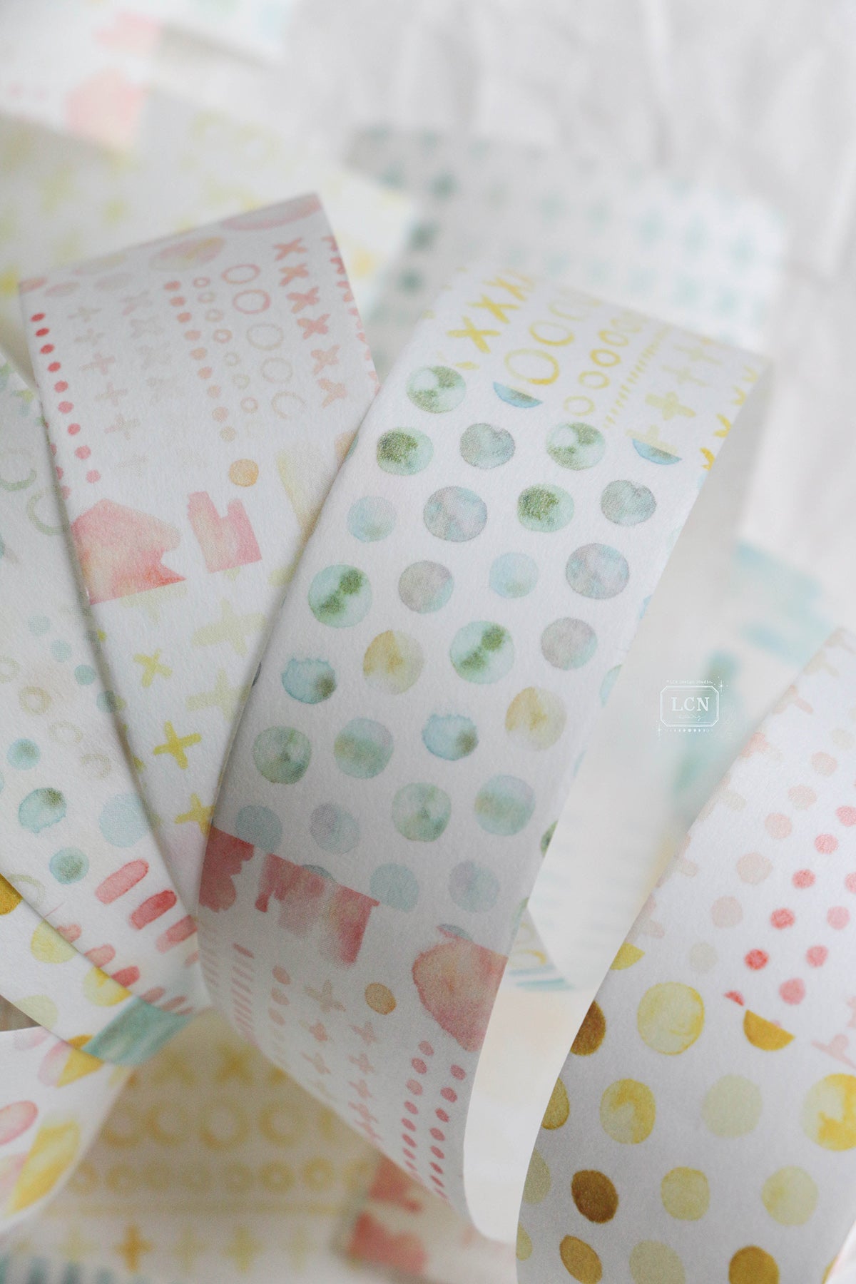 [PRE-ORDER] LCN Washi Tape – Watercolour Pattern 1