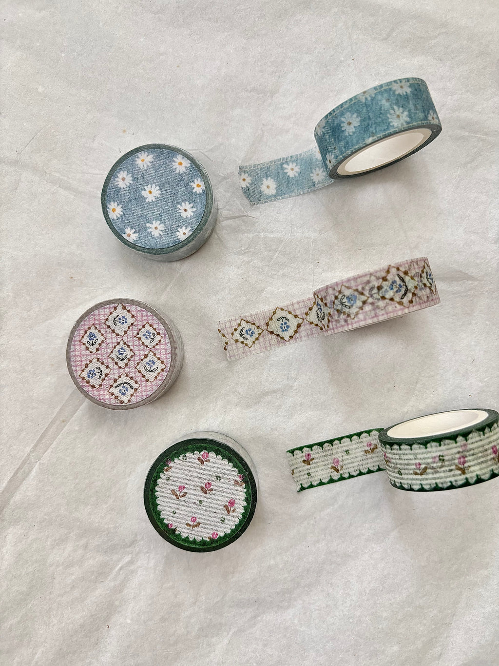 Pion - 1.5cm Deco Washi Tape {Cherry, Rustic, Daisy, Myosotis, Tulip}