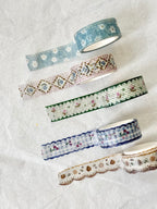 Pion - 1.5cm Deco Washi Tape {Cherry, Rustic, Daisy, Myosotis, Tulip}