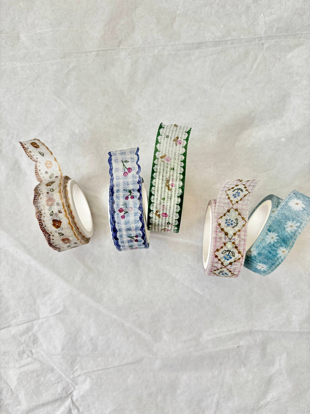 Pion - 1.5cm Deco Washi Tape {Cherry, Rustic, Daisy, Myosotis, Tulip}
