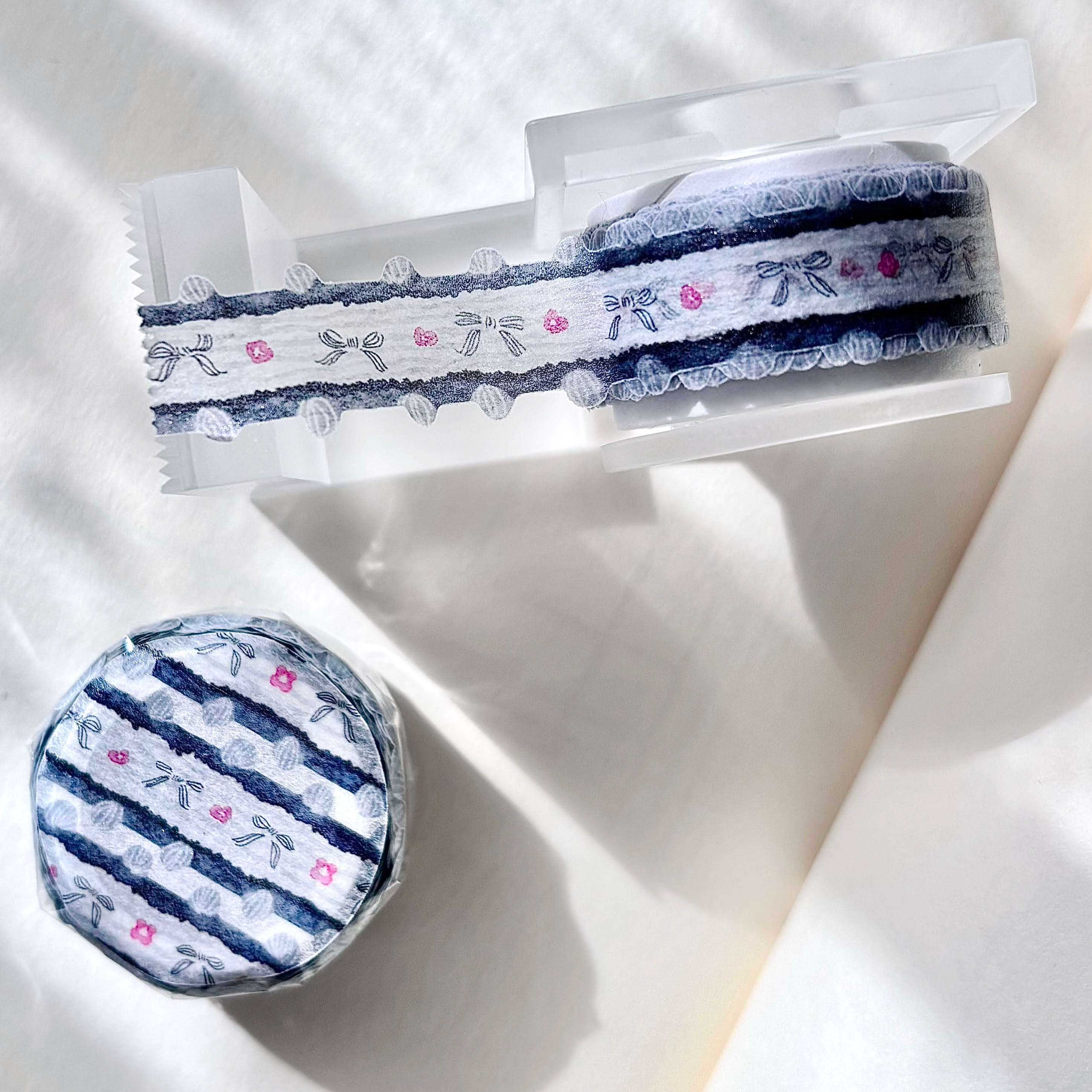 Pion - 1.5cm Deco Washi Tape {Gray, Strawberry, Tassel}