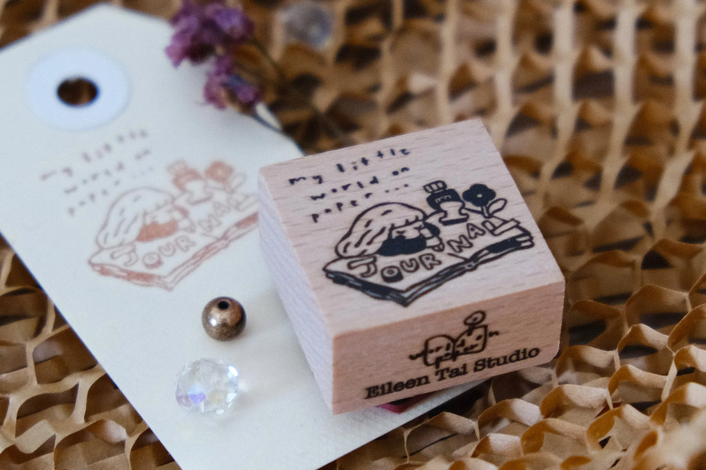 Eileen Tai - My World on Paper (Journaling Girl) Rubber Stamp
