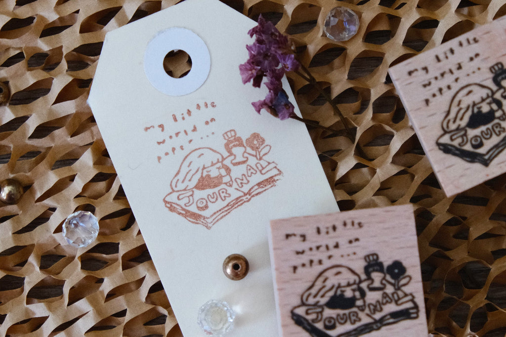 Eileen Tai - My World on Paper (Journaling Girl) Rubber Stamp