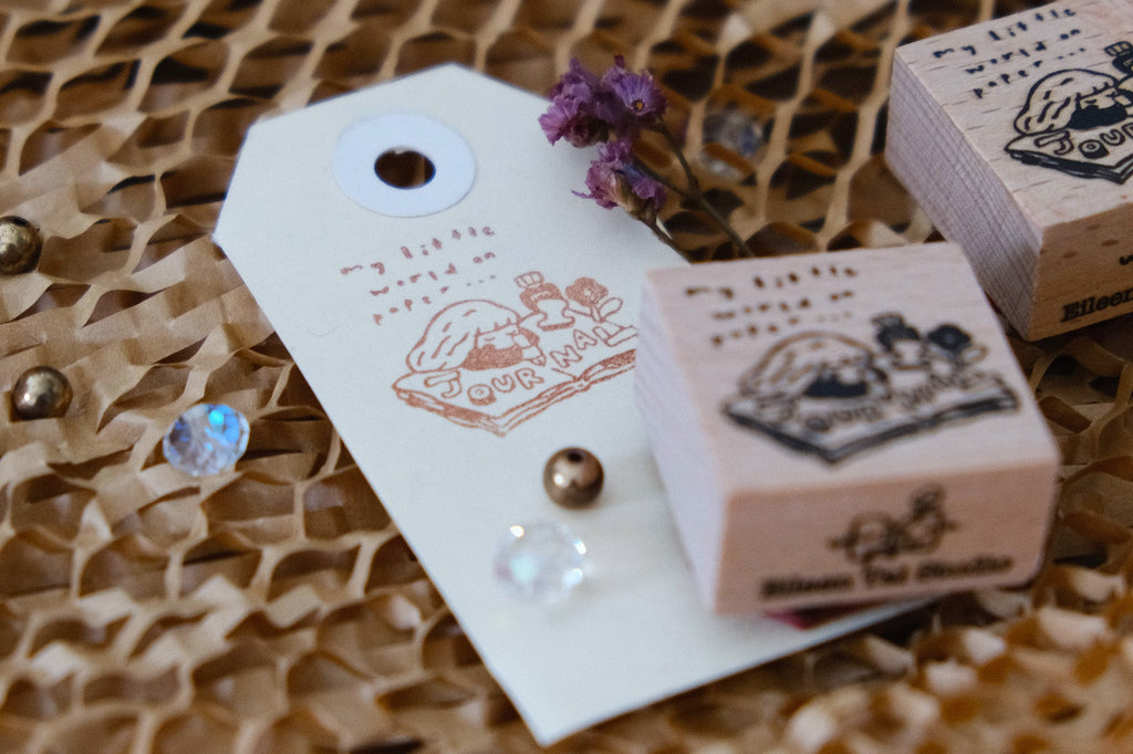Eileen Tai - My World on Paper (Journaling Girl) Rubber Stamp