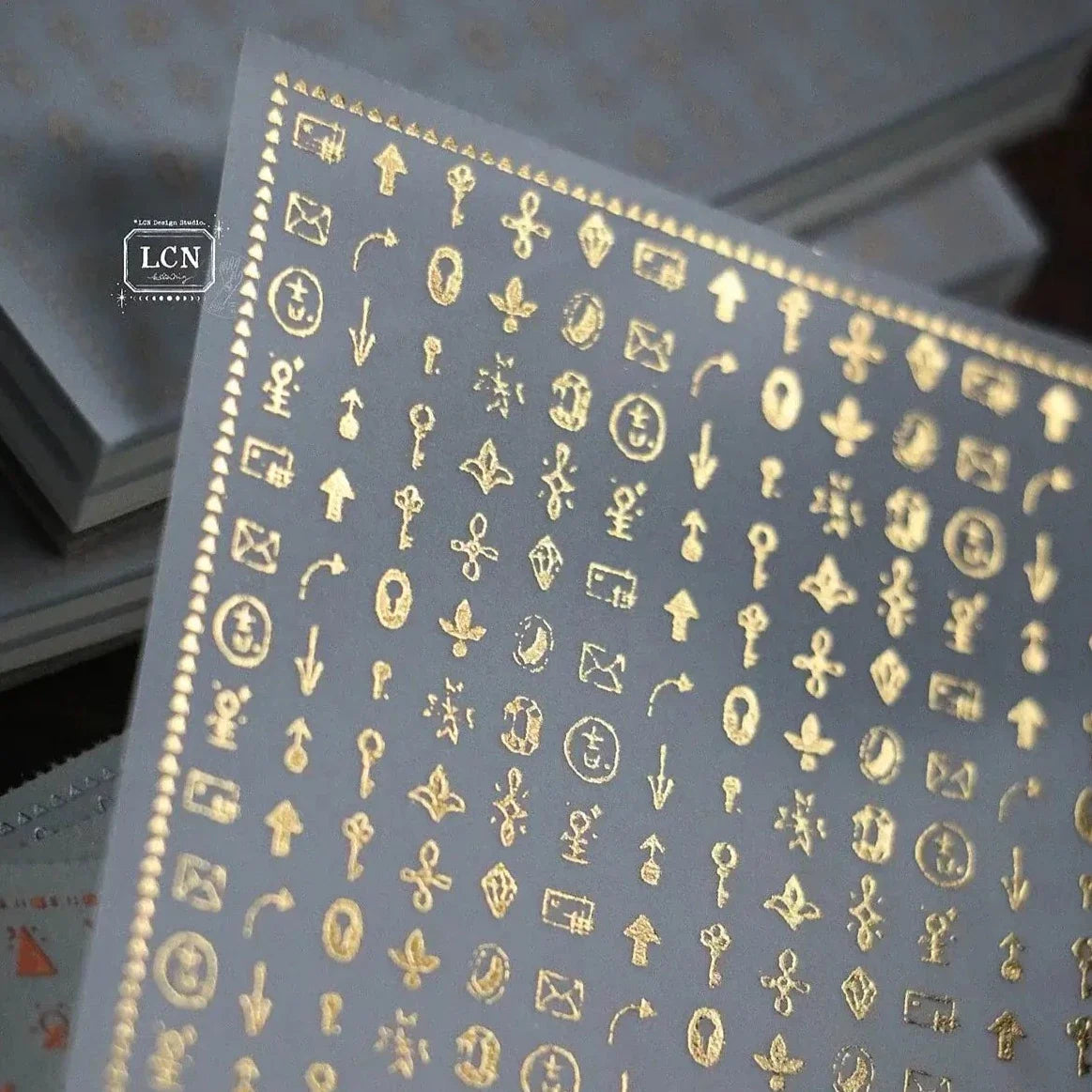 LCN - Starry Night Gold-Stamping Sticker Pad No.3