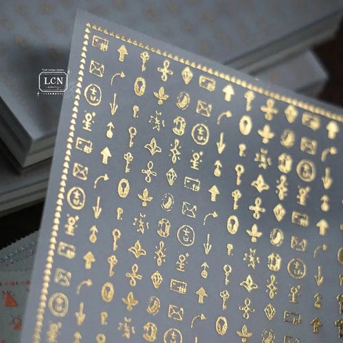 LCN - Starry Night Gold-Stamping Sticker Pad No.3