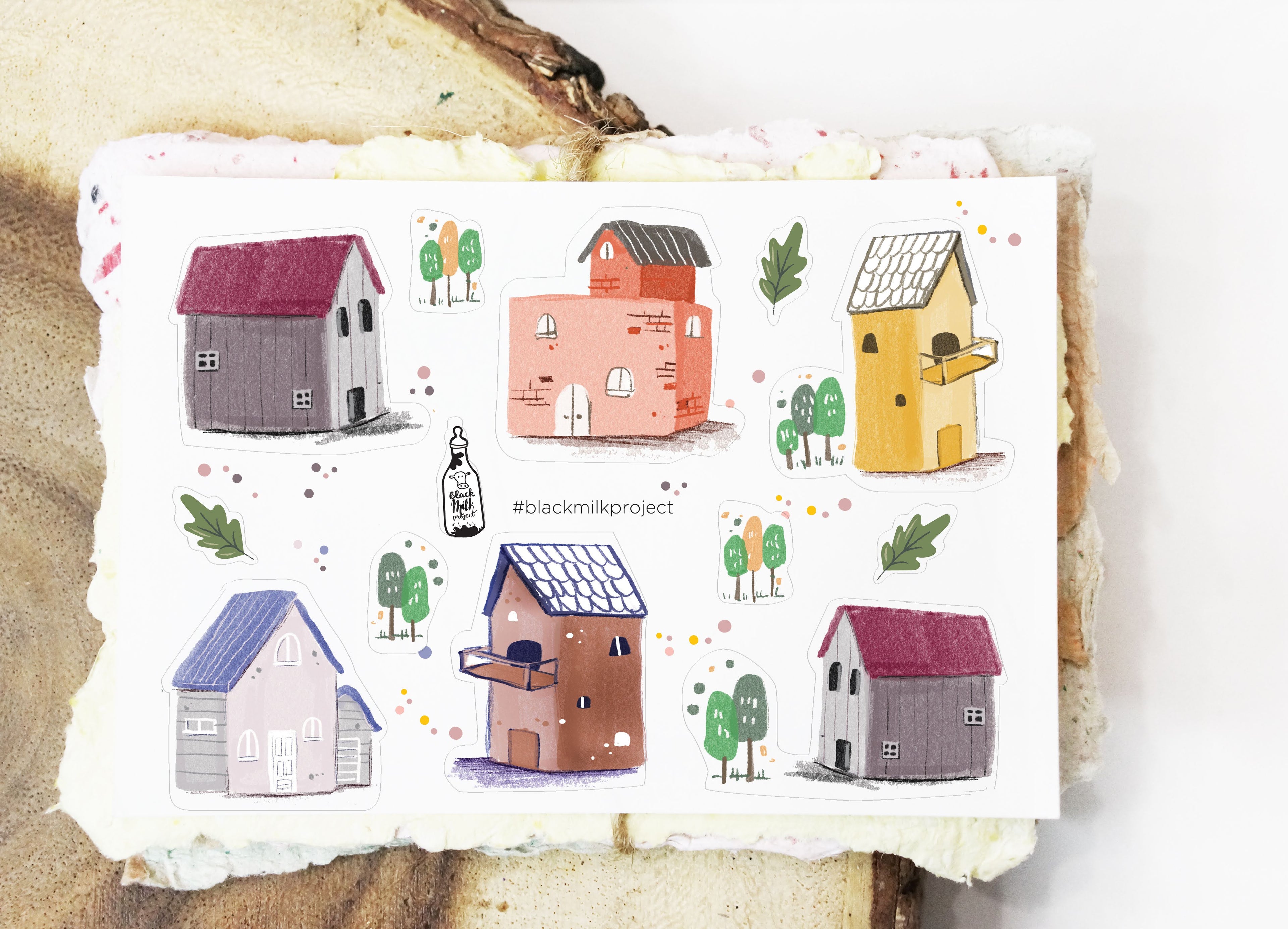 Black Milk Project - Mini Houses Sticker Sheet