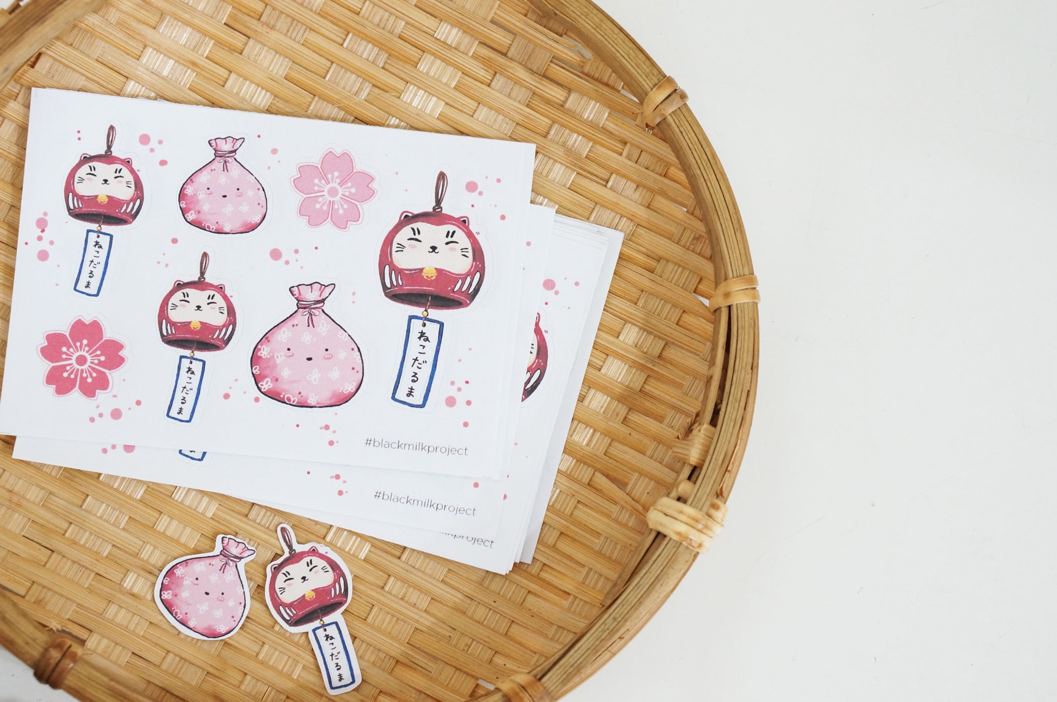 Black Milk Project - Neko Daruma Sticker Sheet
