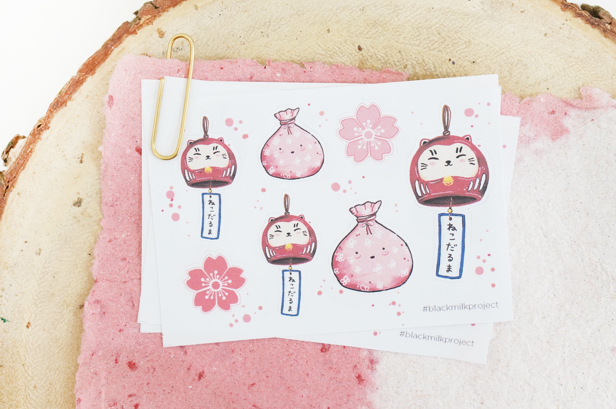 Black Milk Project - Neko Daruma Sticker Sheet