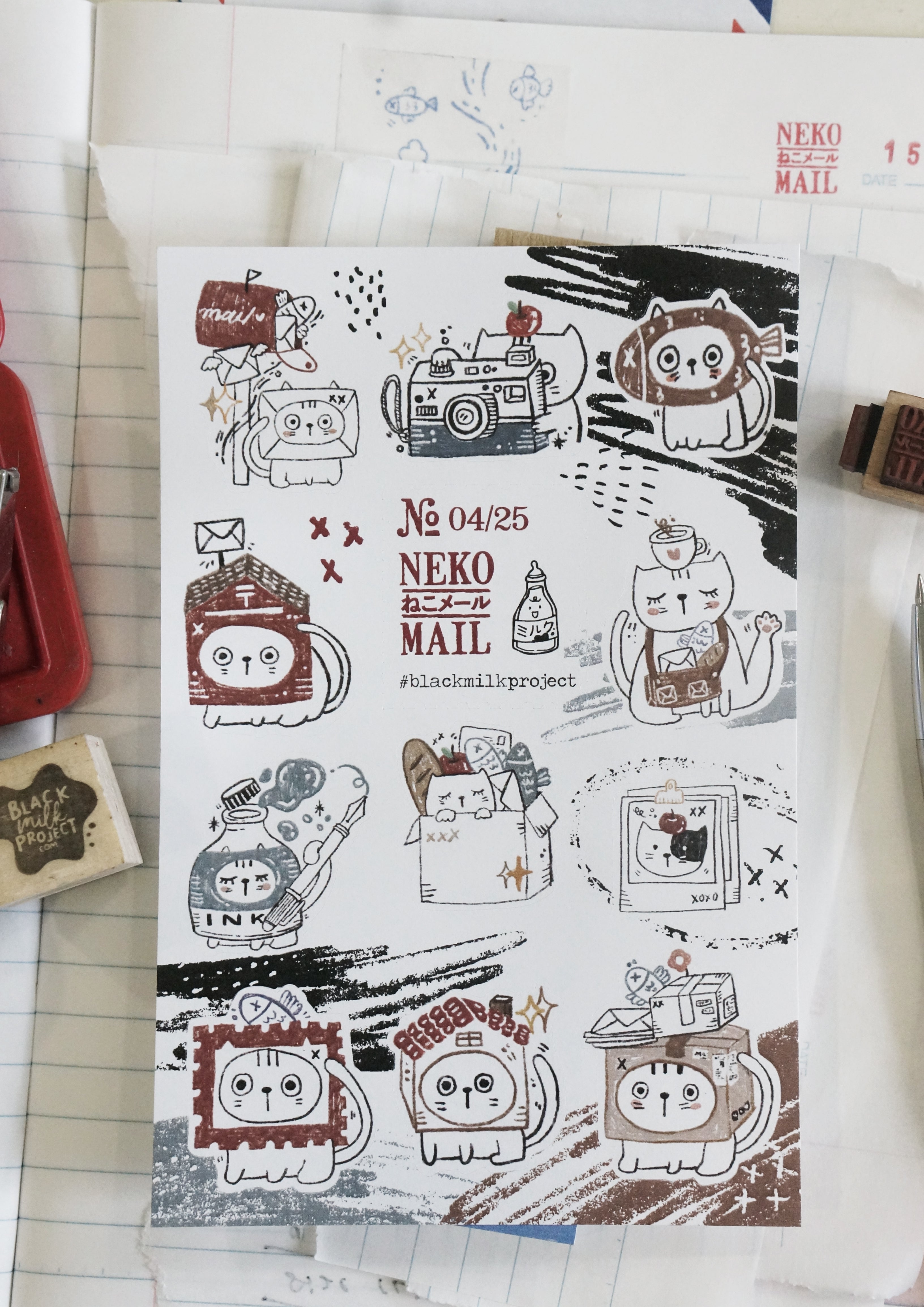 Black Milk Project - Neko Mail Paper Sticker