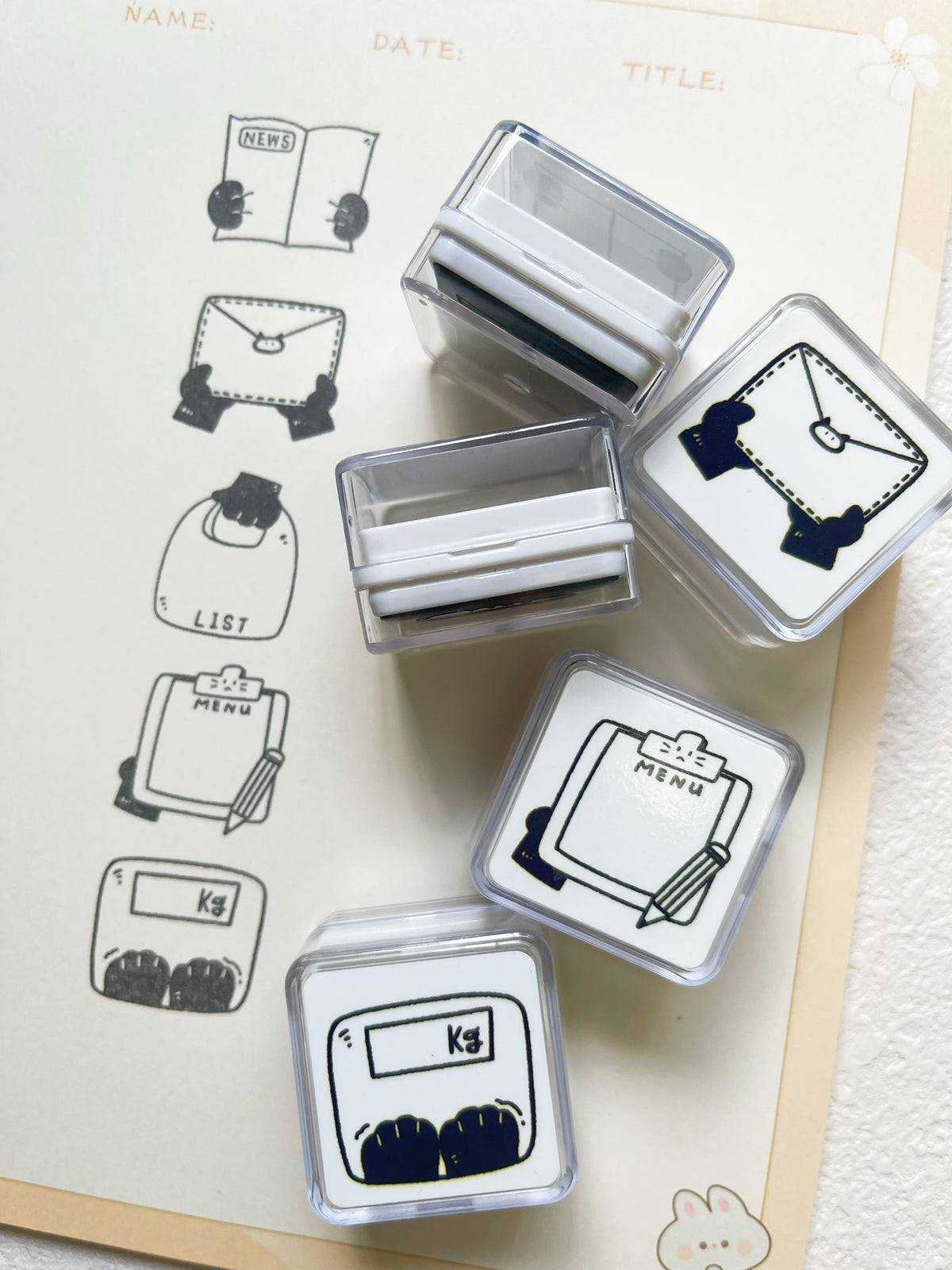 Xiami Studio - Little Black Cat Daily Square Stamp