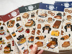 Xiami Studio - Cats & Food: Afternoon Tea Die-Cut Sticker Sheets