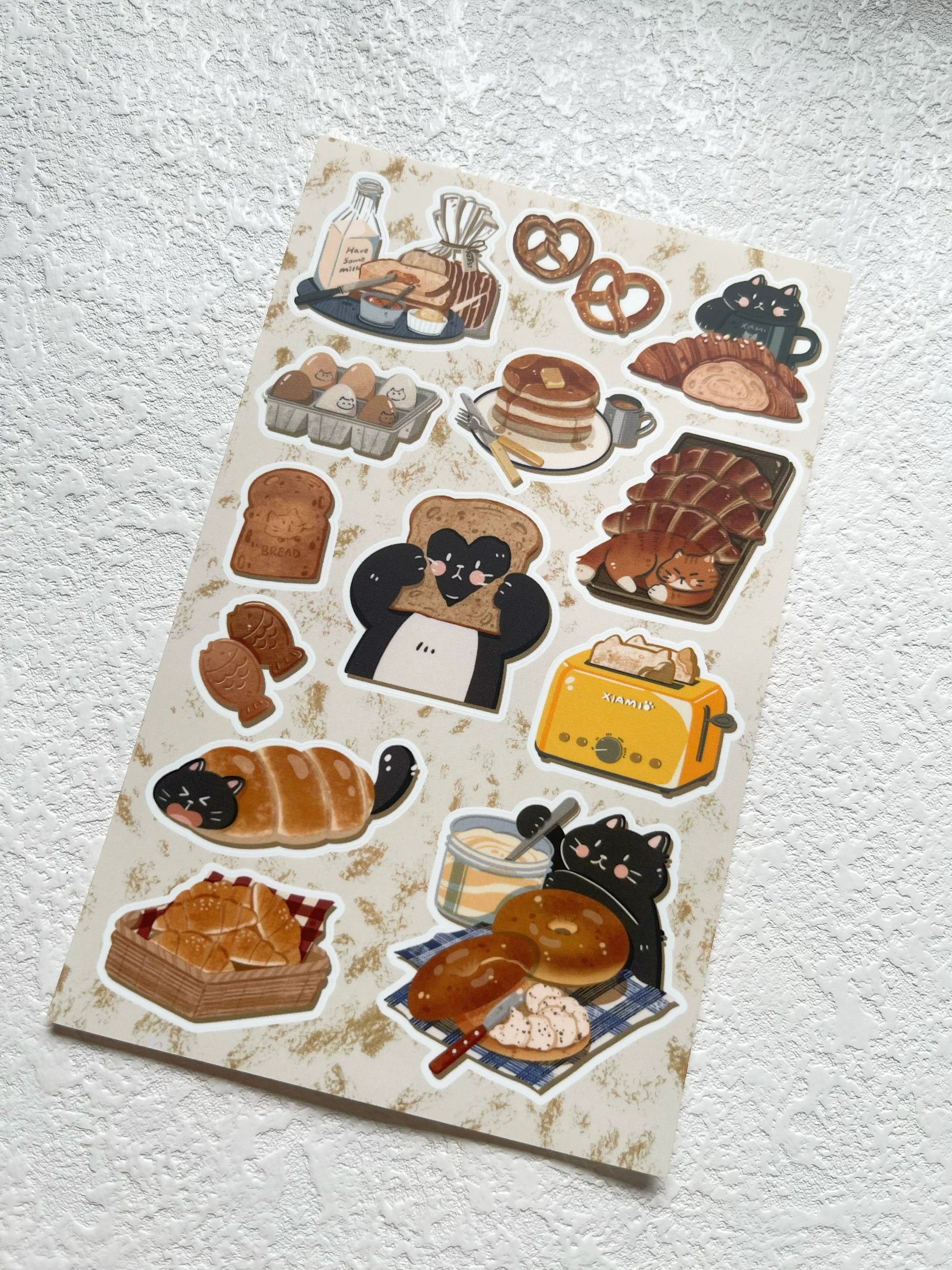 Xiami Studio - Cats & Food: Afternoon Tea Die-Cut Sticker Sheets