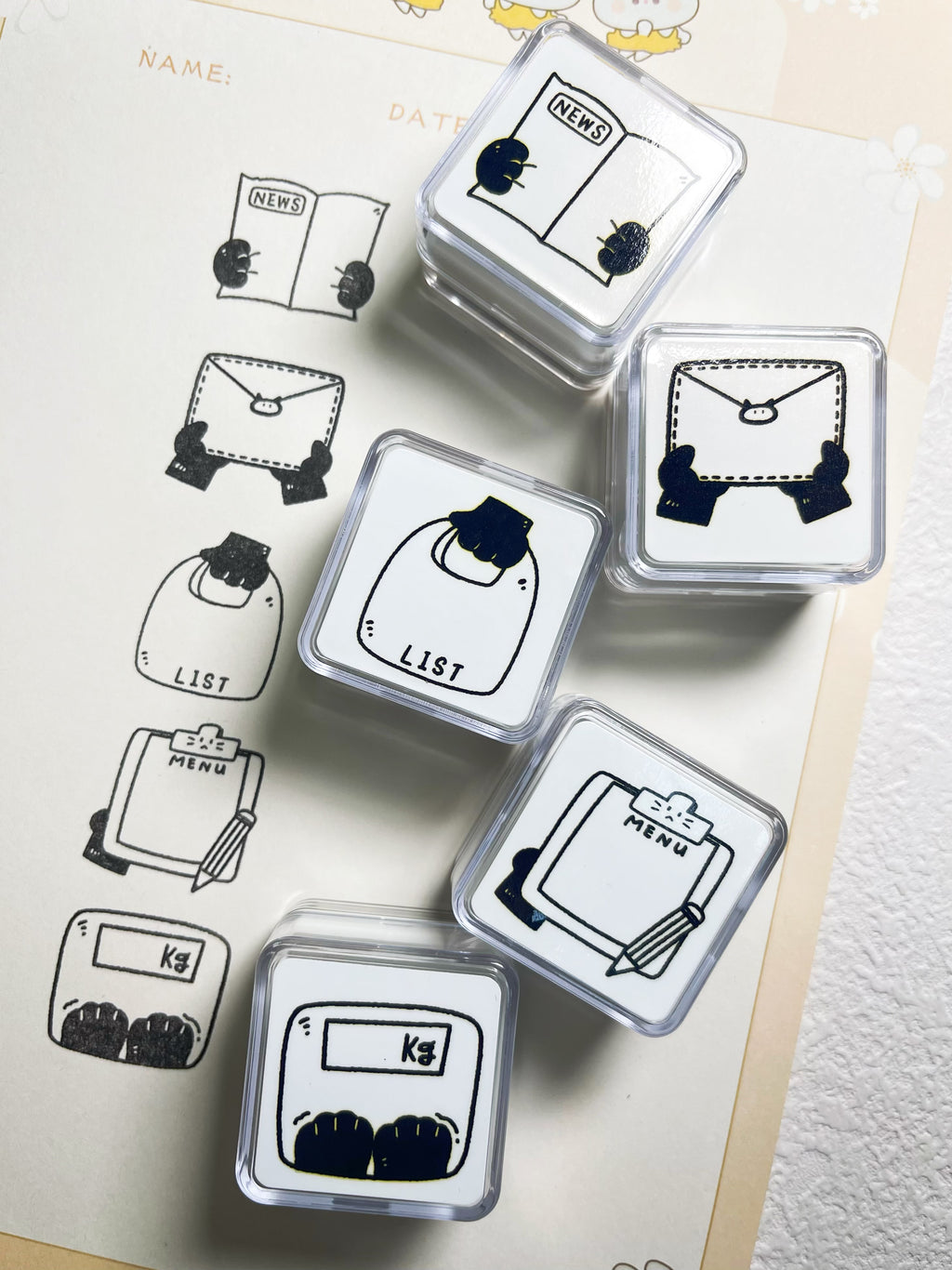Xiami Studio - Little Black Cat Daily Square Stamp