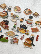 Xiami Studio - Cats & Food: Afternoon Tea Die-Cut Sticker Sheets