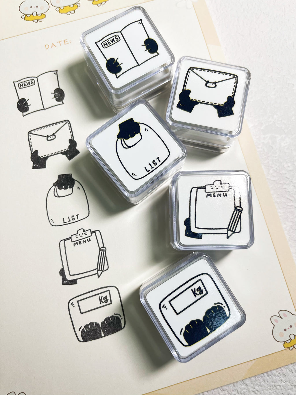 Xiami Studio - Little Black Cat Daily Square Stamp